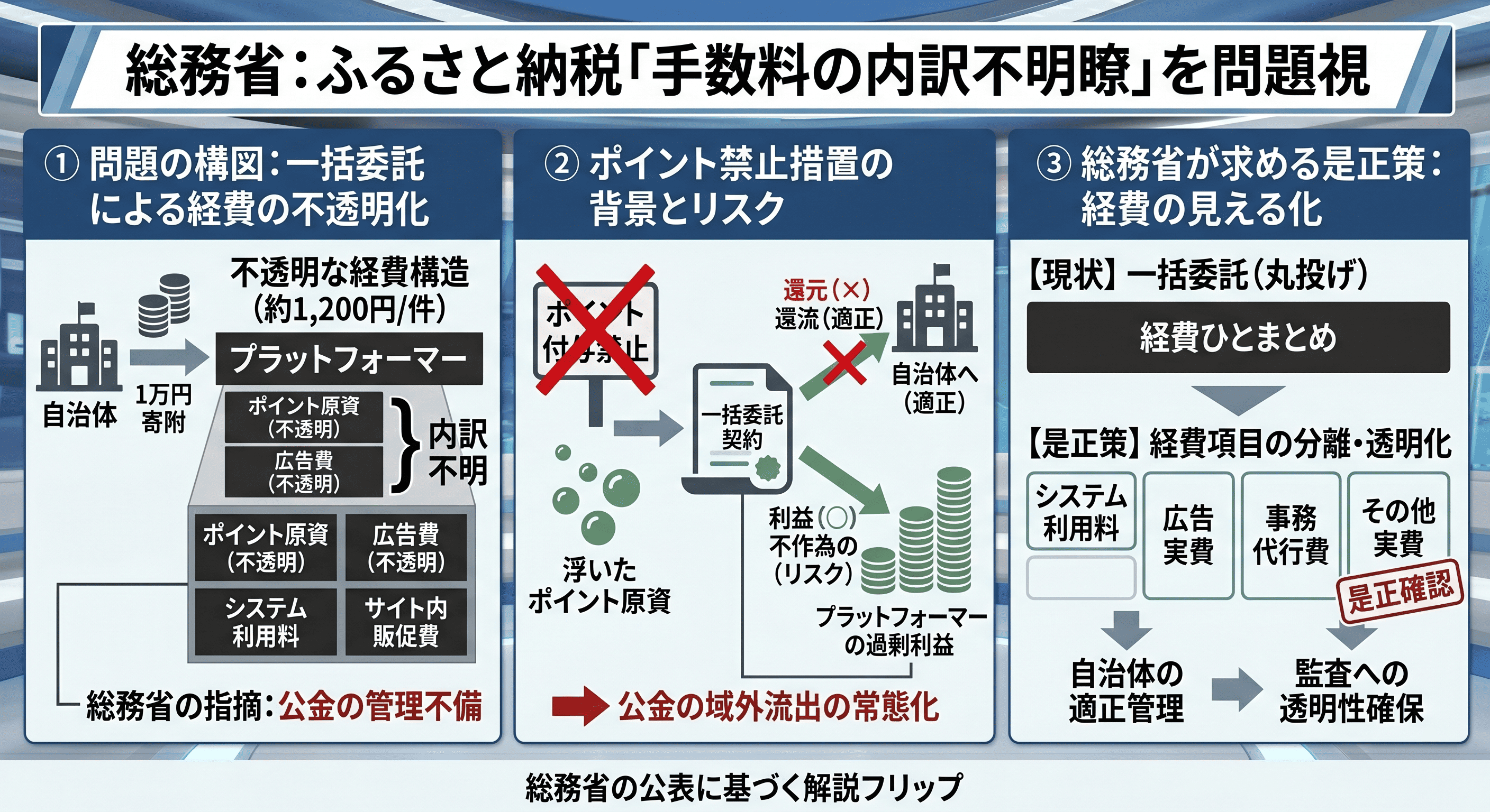 総務省告示改正を受けた経費適正化の構図